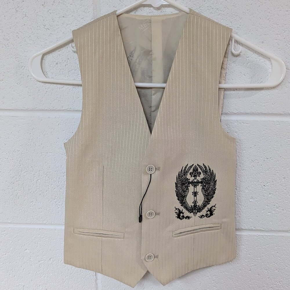 NWOT Meztizos Boys Embroidered Striped Vest, 8